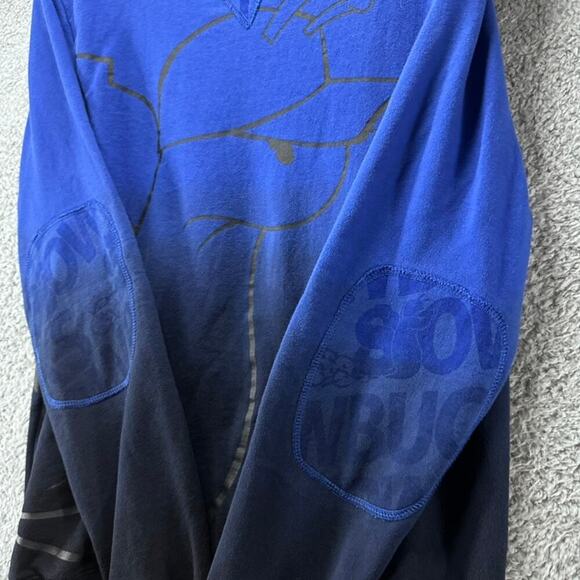 Slowbucks Men's‎ Medium Blue Crewneck Sweatshirt Die Dipped Hip Hop - Picture 6 of 11